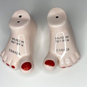 Walk My Feet Off In Canada Salt & Pepper Shakers